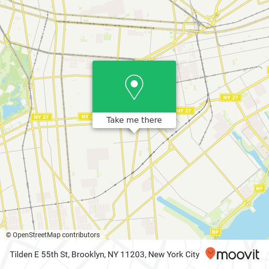 Mapa de Tilden E 55th St, Brooklyn, NY 11203