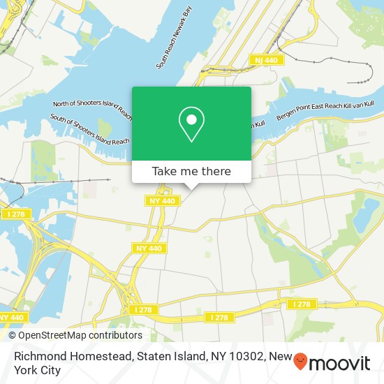 Mapa de Richmond Homestead, Staten Island, NY 10302