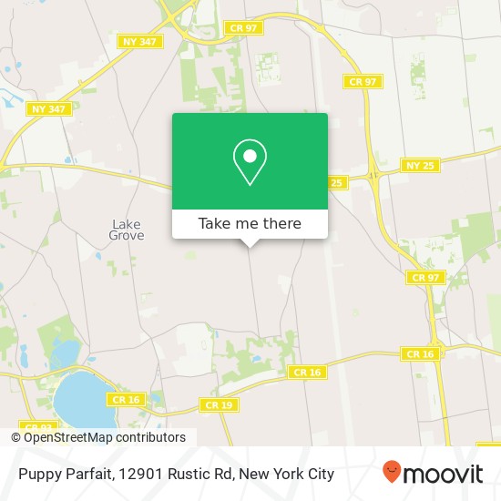 Mapa de Puppy Parfait, 12901 Rustic Rd