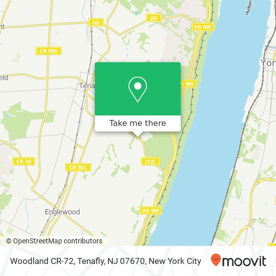 Mapa de Woodland CR-72, Tenafly, NJ 07670