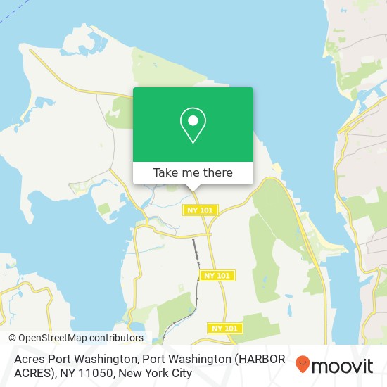 Acres Port Washington, Port Washington (HARBOR ACRES), NY 11050 map