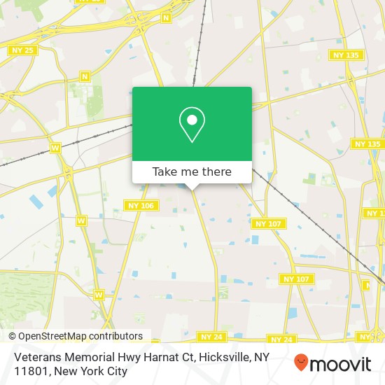Mapa de Veterans Memorial Hwy Harnat Ct, Hicksville, NY 11801