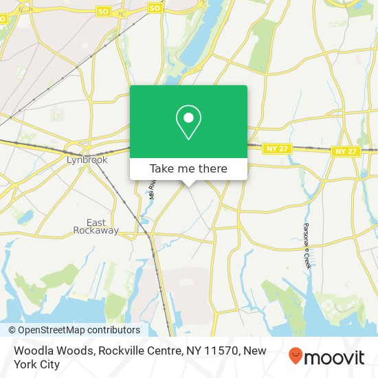 Mapa de Woodla Woods, Rockville Centre, NY 11570