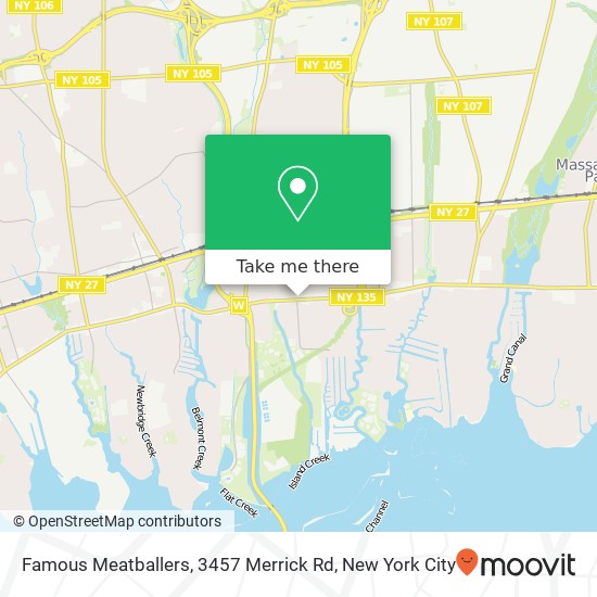 Famous Meatballers, 3457 Merrick Rd map