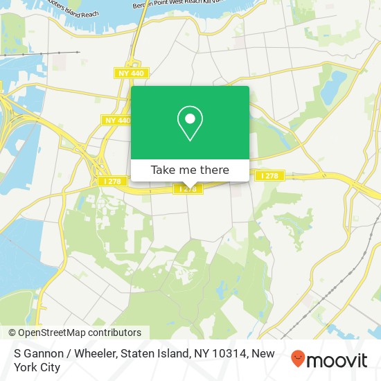 Mapa de S Gannon / Wheeler, Staten Island, NY 10314