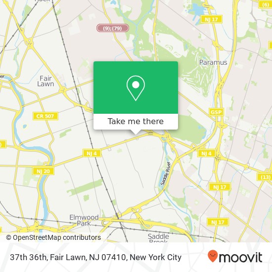 37th 36th, Fair Lawn, NJ 07410 map