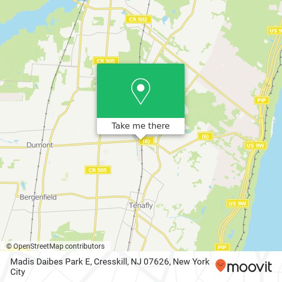 Mapa de Madis Daibes Park E, Cresskill, NJ 07626