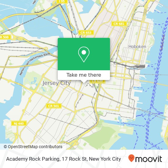 Mapa de Academy Rock Parking, 17 Rock St