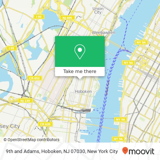 9th and Adams, Hoboken, NJ 07030 map