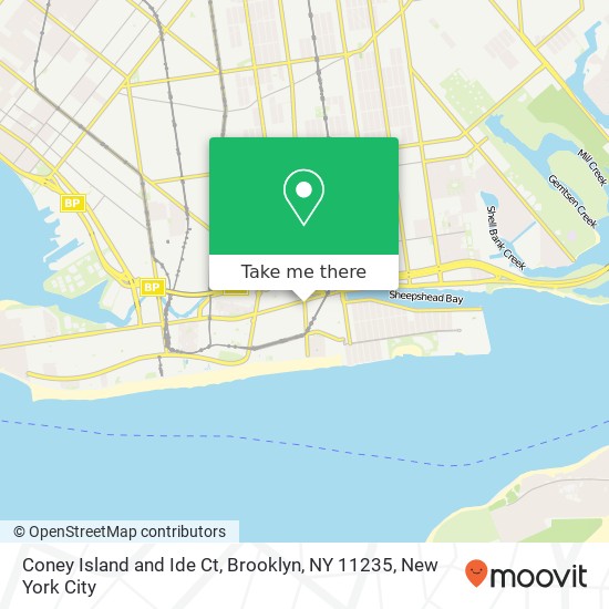 Mapa de Coney Island and Ide Ct, Brooklyn, NY 11235
