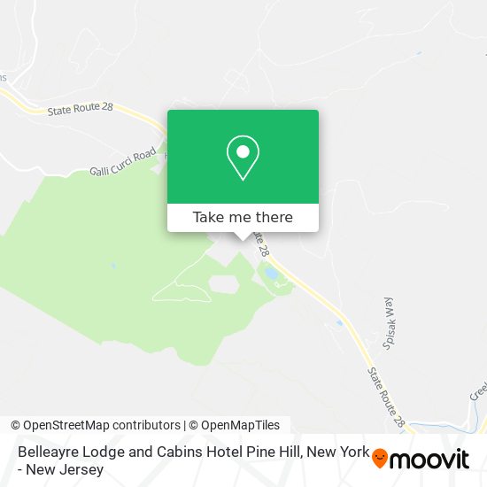 Belleayre Lodge and Cabins Hotel Pine Hill map