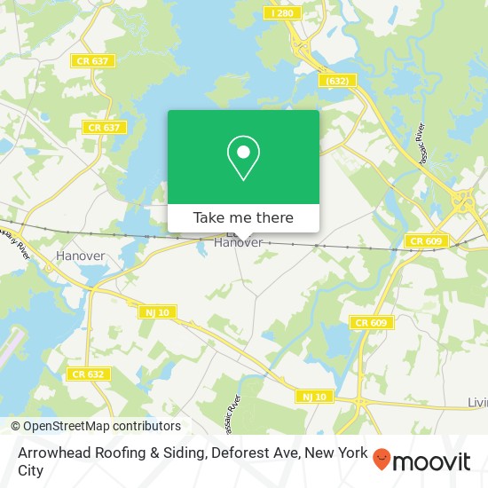 Arrowhead Roofing & Siding, Deforest Ave map