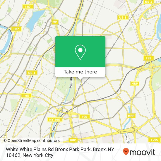 Mapa de White White Plains Rd Bronx Park Park, Bronx, NY 10462