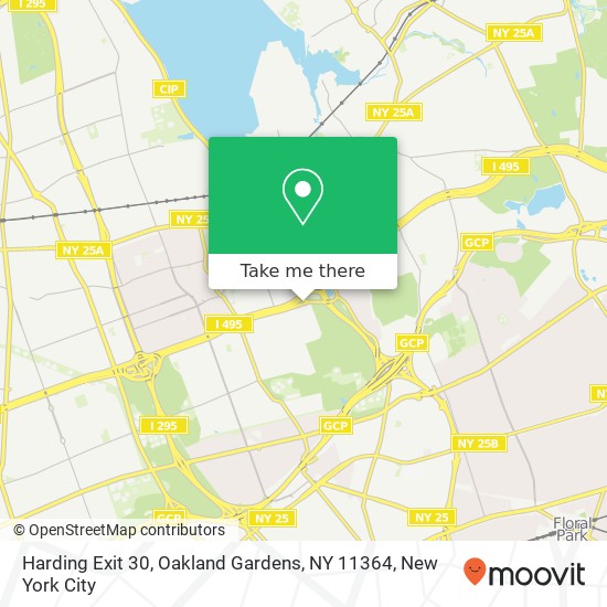 Mapa de Harding Exit 30, Oakland Gardens, NY 11364