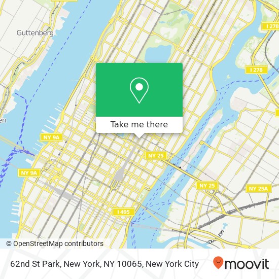 62nd St Park, New York, NY 10065 map