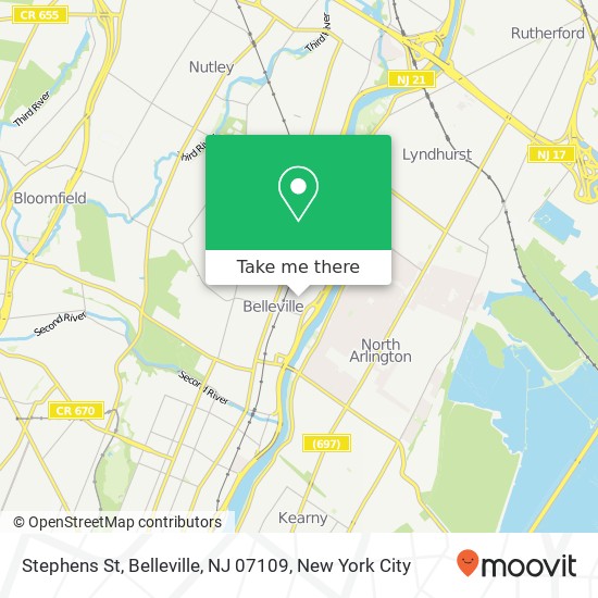 Stephens St, Belleville, NJ 07109 map