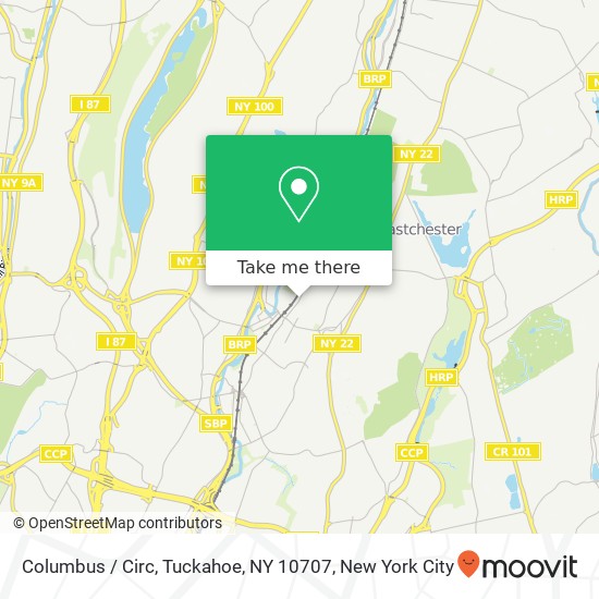 Mapa de Columbus / Circ, Tuckahoe, NY 10707