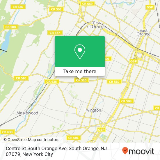 Centre St South Orange Ave, South Orange, NJ 07079 map