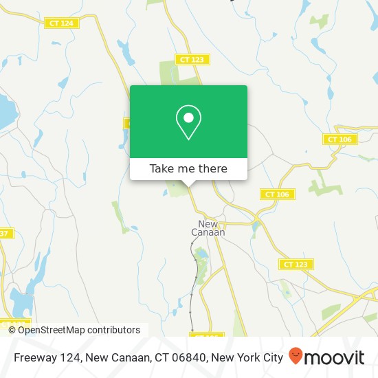 Mapa de Freeway 124, New Canaan, CT 06840