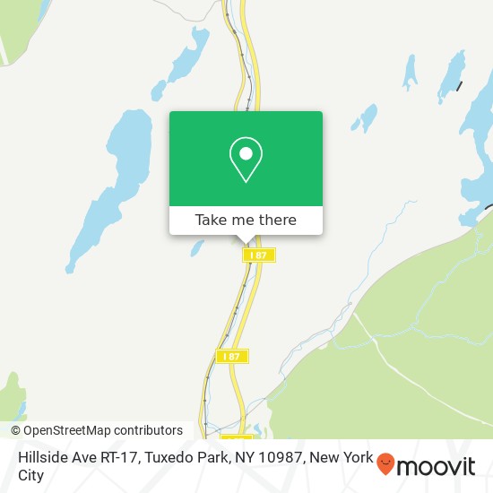 Mapa de Hillside Ave RT-17, Tuxedo Park, NY 10987