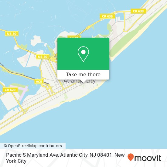 Pacific S Maryland Ave, Atlantic City, NJ 08401 map