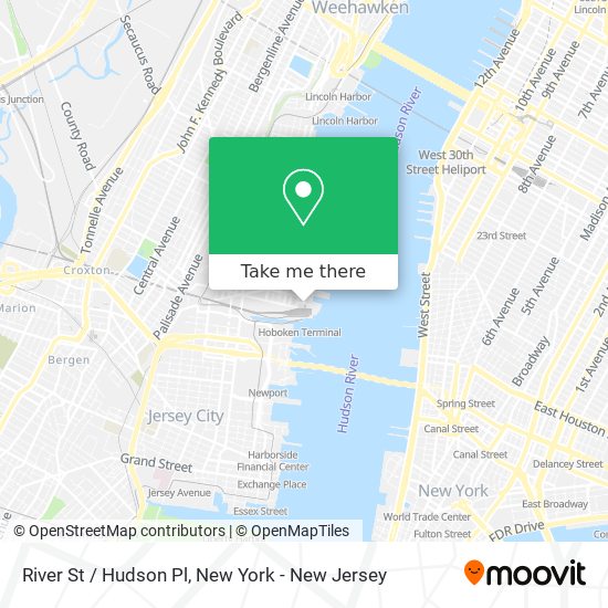 River St / Hudson Pl map