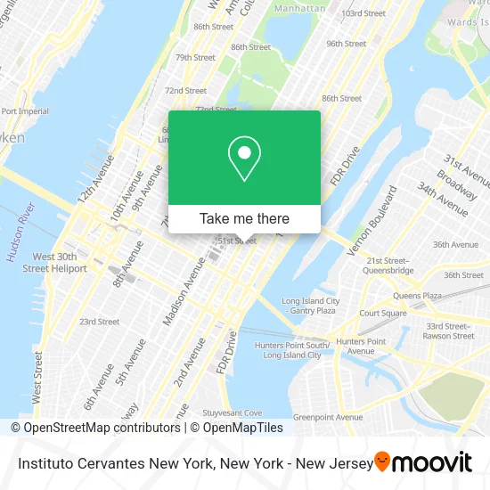 Instituto Cervantes New York map