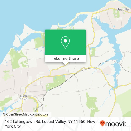 Mapa de 162 Lattingtown Rd, Locust Valley, NY 11560