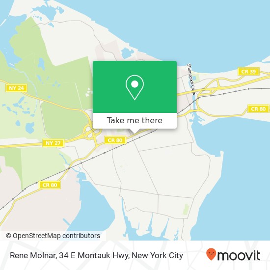 Mapa de Rene Molnar, 34 E Montauk Hwy