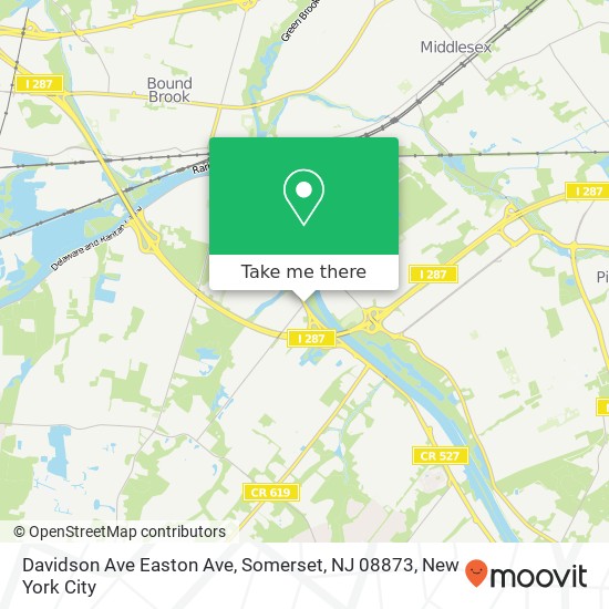 Davidson Ave Easton Ave, Somerset, NJ 08873 map