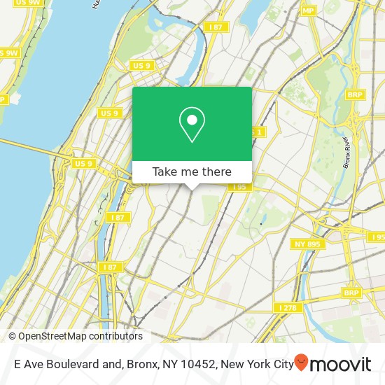 E Ave Boulevard and, Bronx, NY 10452 map