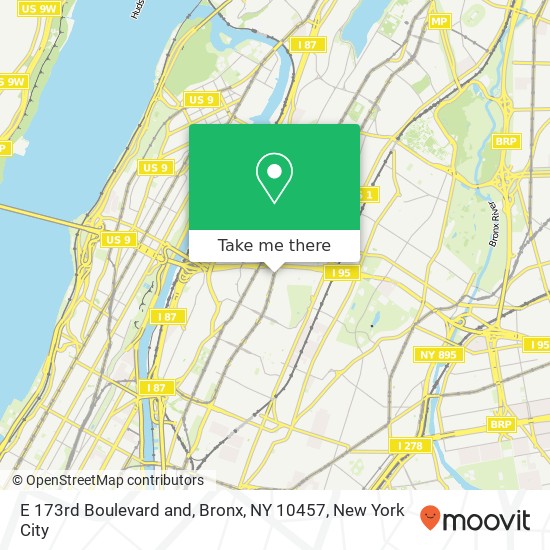 E 173rd Boulevard and, Bronx, NY 10457 map