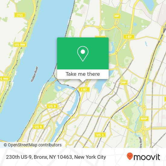 230th US-9, Bronx, NY 10463 map