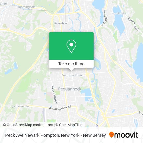 Peck Ave Newark Pompton map