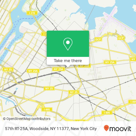57th RT-25A, Woodside, NY 11377 map