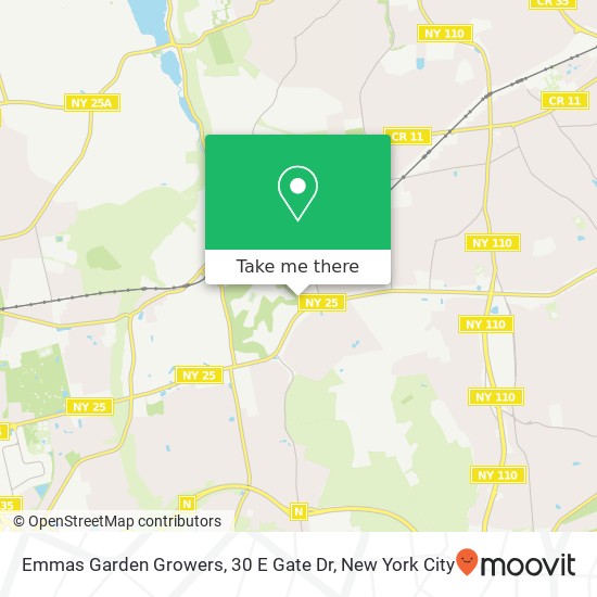 Mapa de Emmas Garden Growers, 30 E Gate Dr