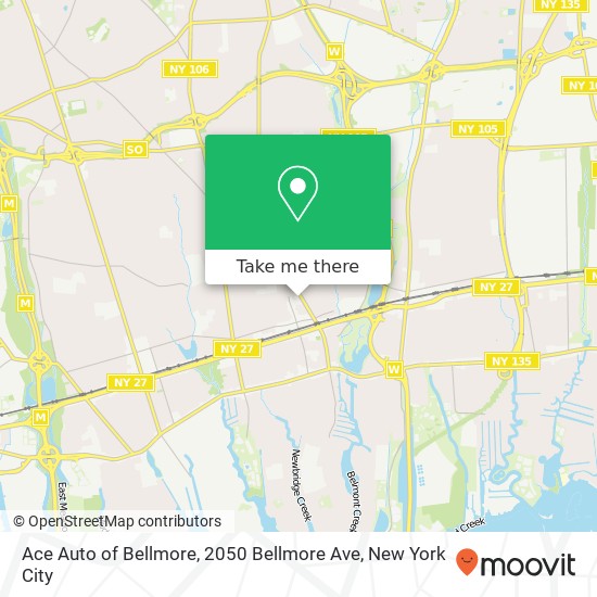 Mapa de Ace Auto of Bellmore, 2050 Bellmore Ave