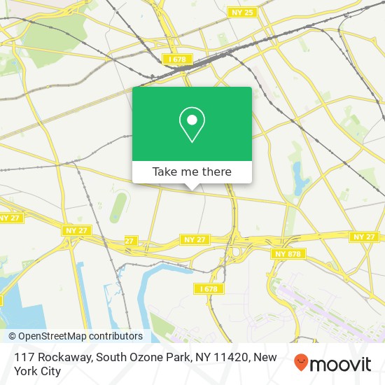 Mapa de 117 Rockaway, South Ozone Park, NY 11420
