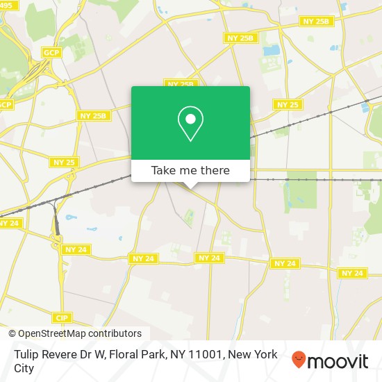 Mapa de Tulip Revere Dr W, Floral Park, NY 11001