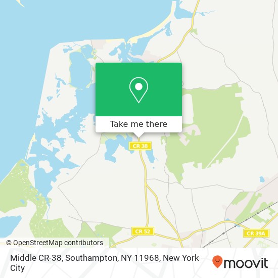 Mapa de Middle CR-38, Southampton, NY 11968