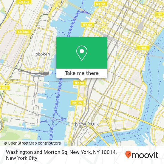 Washington and Morton Sq, New York, NY 10014 map