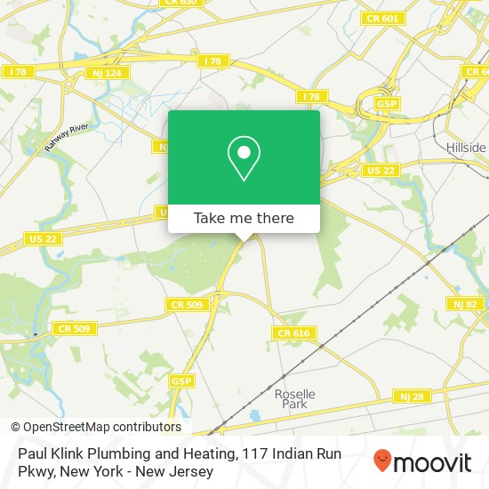 Paul Klink Plumbing and Heating, 117 Indian Run Pkwy map