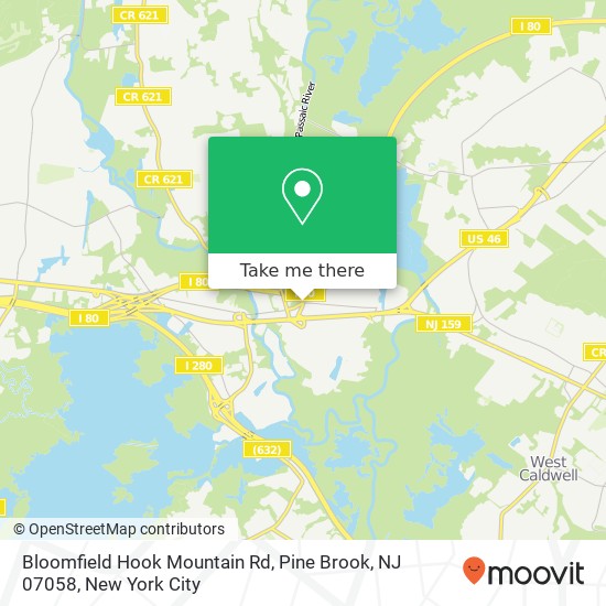 Bloomfield Hook Mountain Rd, Pine Brook, NJ 07058 map