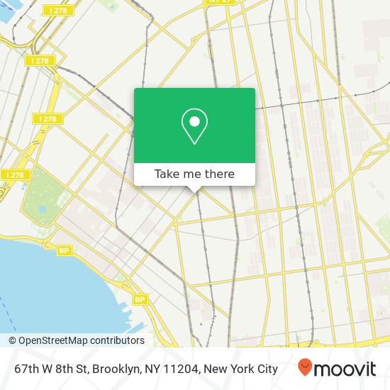 Mapa de 67th W 8th St, Brooklyn, NY 11204