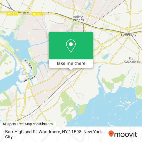 Mapa de Barr Highland Pl, Woodmere, NY 11598