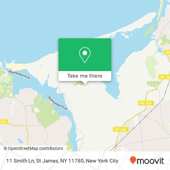 Mapa de 11 Smith Ln, St James, NY 11780