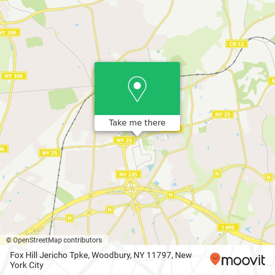 Mapa de Fox Hill Jericho Tpke, Woodbury, NY 11797