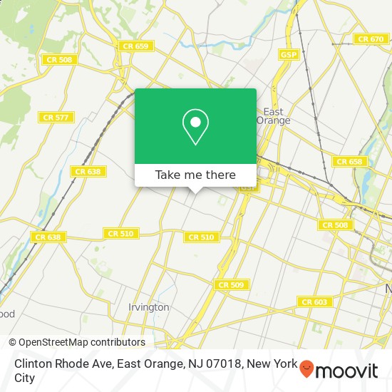 Clinton Rhode Ave, East Orange, NJ 07018 map
