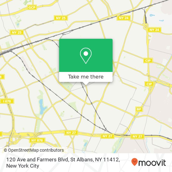 120 Ave and Farmers Blvd, St Albans, NY 11412 map