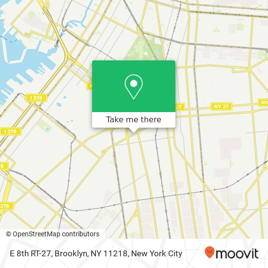 E 8th RT-27, Brooklyn, NY 11218 map